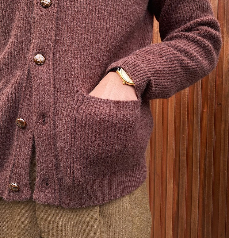 Bond Street Strickjacke mit Schalkragen