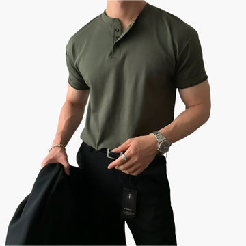 Bath Buttoned Collar T-Shirt
