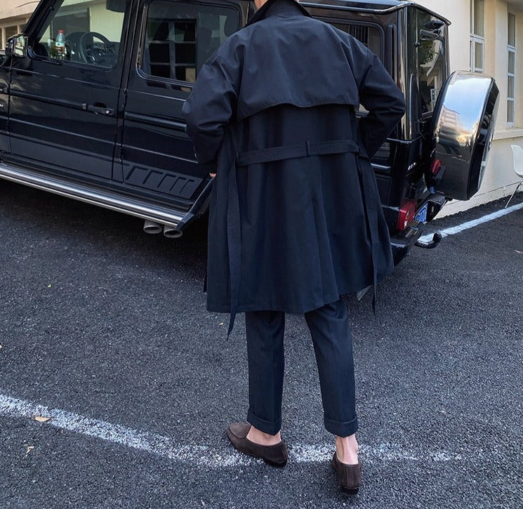 Stockholm Doppelreihiger Trenchcoat mit Gürtel