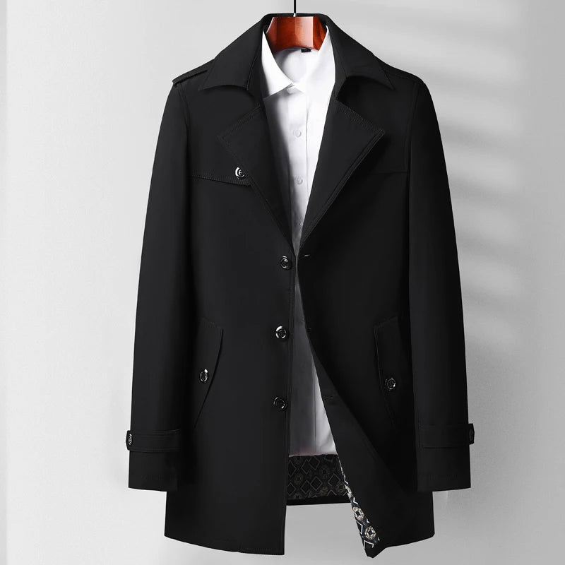 Moderner klassischer Herren-Trenchcoat