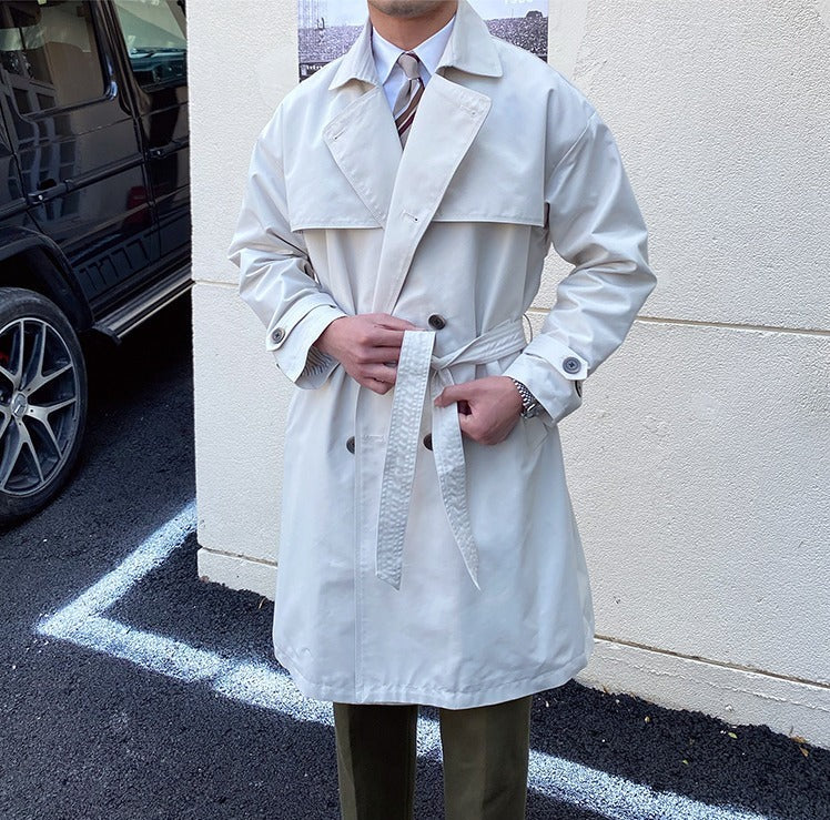 Stockholm Doppelreihiger Trenchcoat mit Gürtel
