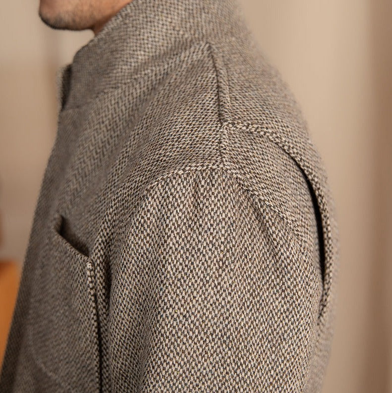 Eton Wollmischung Fischgrät-Sportjacke