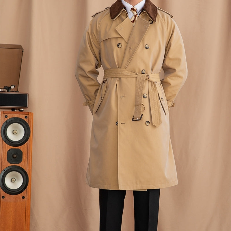 Tivoli Gürtel Doppelreihiger Vintage Trenchcoat