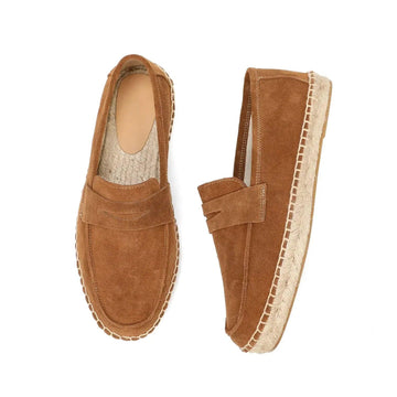 Solaro Suede Espadrilles | Men's Slip-On Loafers with Hemp Insole & Jute Detailing