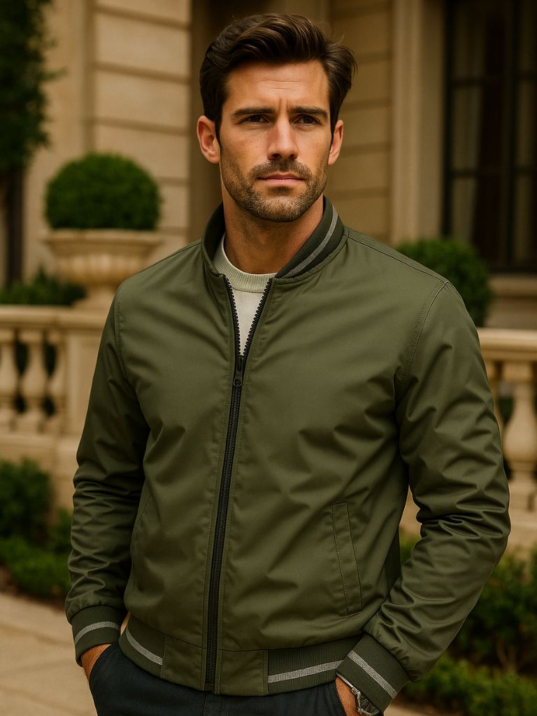 Casual Baseball Bomber Jacket - Cross & Crown