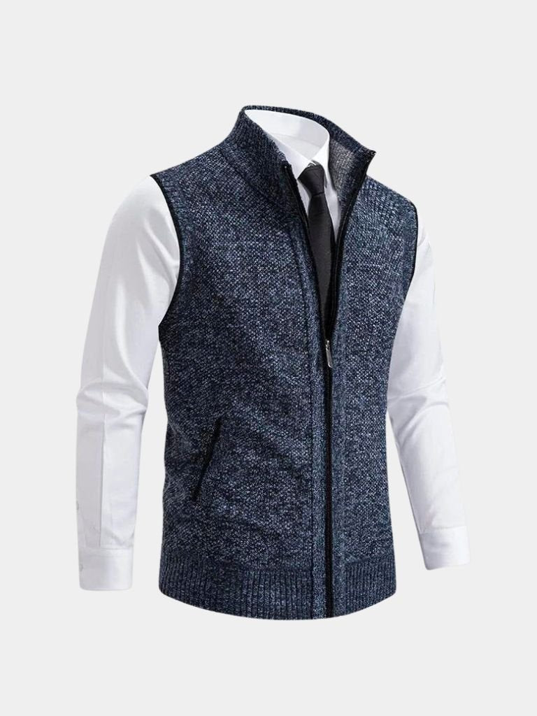Elegant Full-Zip Sweater Vest - Fayymont