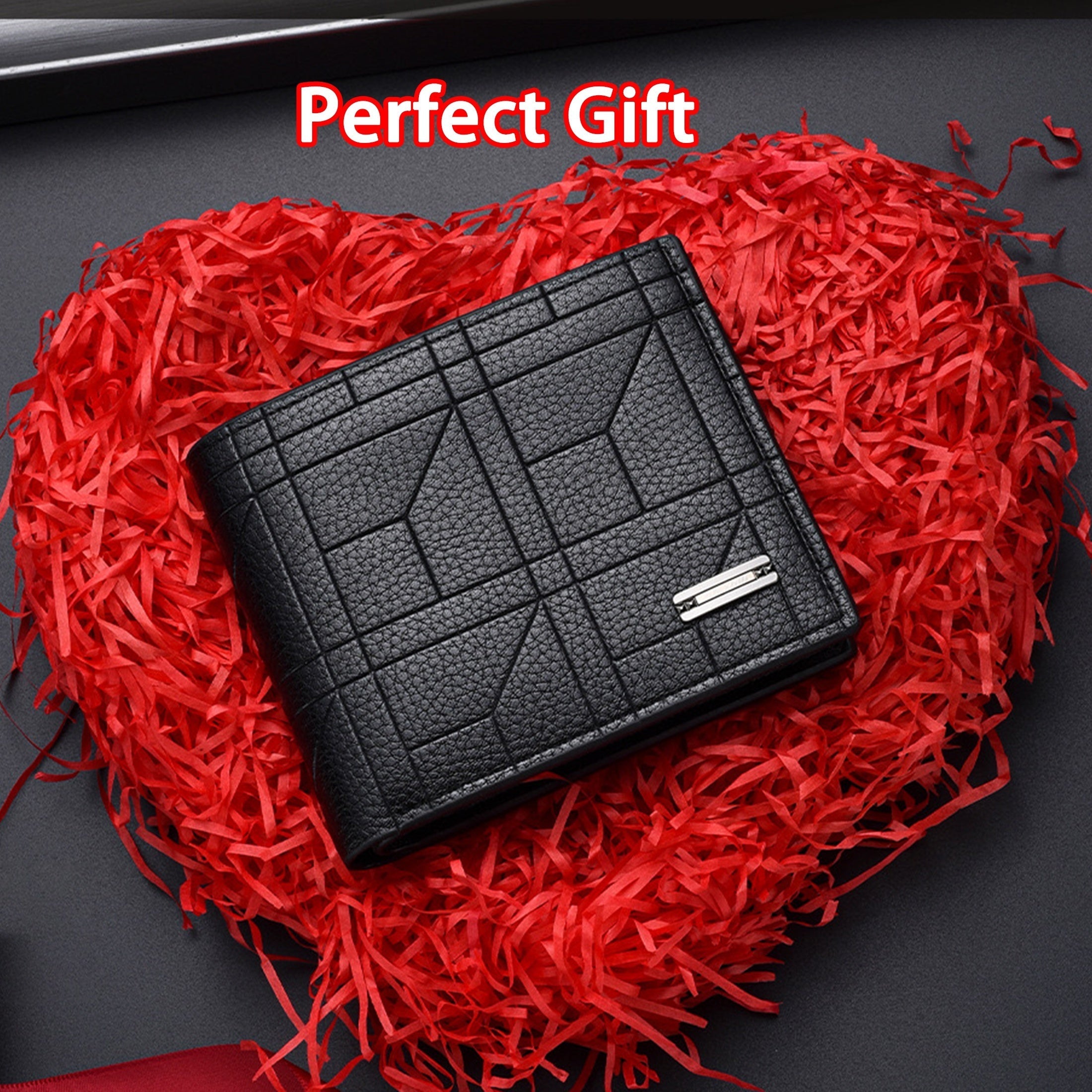 Herren PU-Leder Geldbörse mit großer Kapazität & mehreren Kartenfächern Perfektes Geschenk für ihn