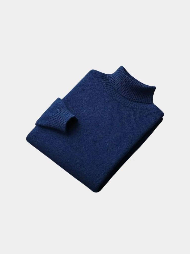 100% Merino Wool Turtleneck Sweater - Fayymont