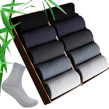 10 Pairs Bamboo Fiber Men's Socks