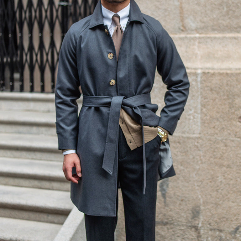 Roma taillierter Trenchcoat aus Wollmischung