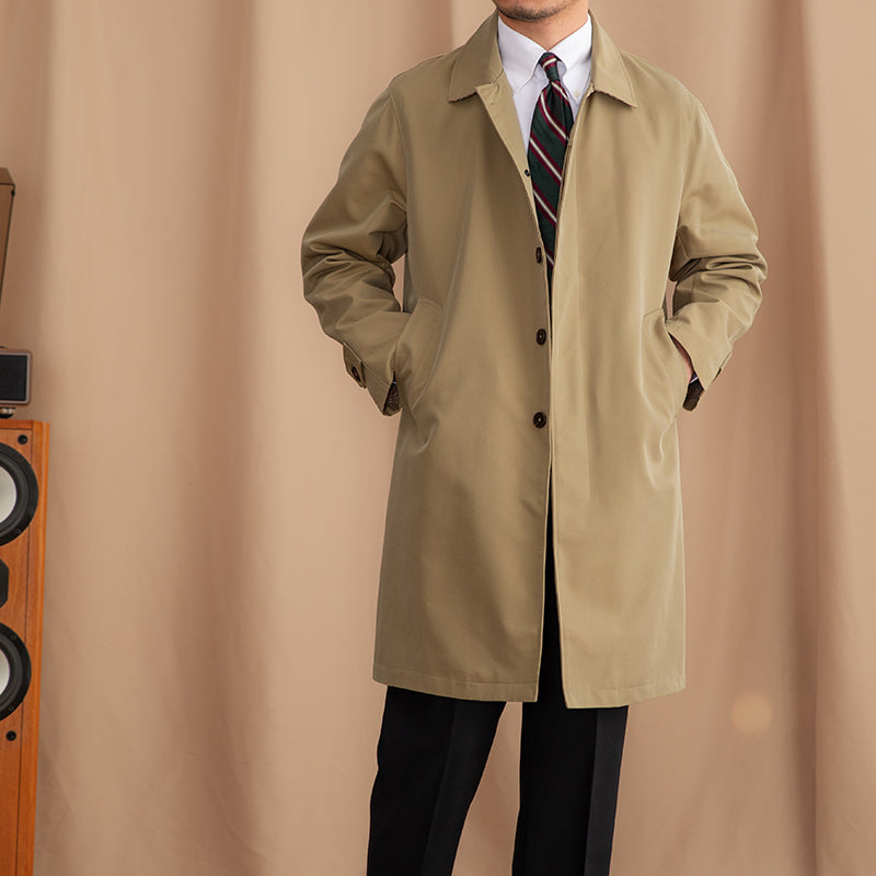 London Stehkragen Baumwollmischung Trenchcoat