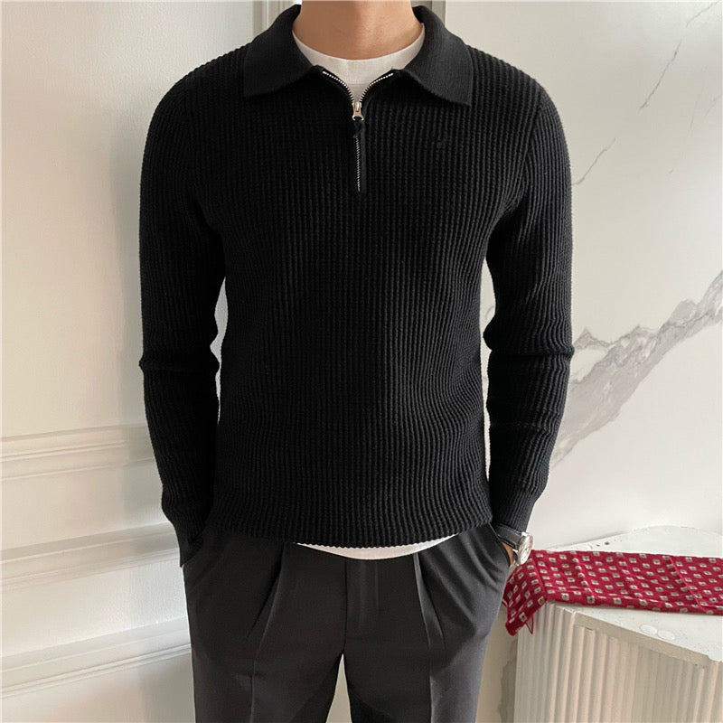 Baumwoll-Reißverschluss-Pullover - Fayymont Co