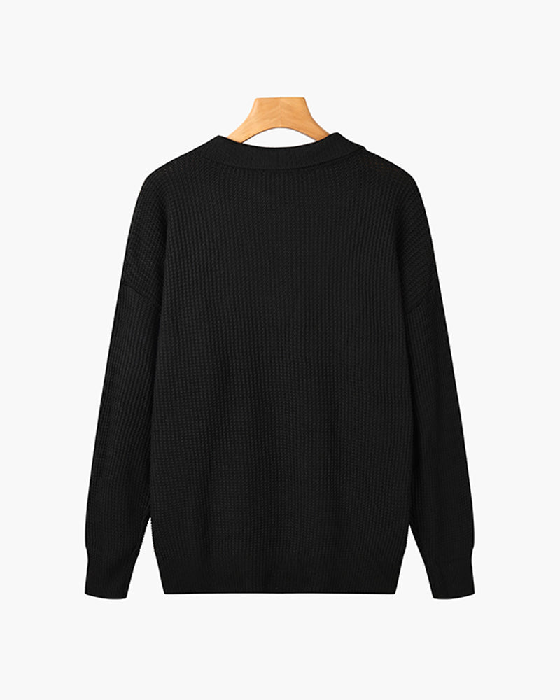 Baumwoll-Reißverschluss-Pullover - Fayymont Co