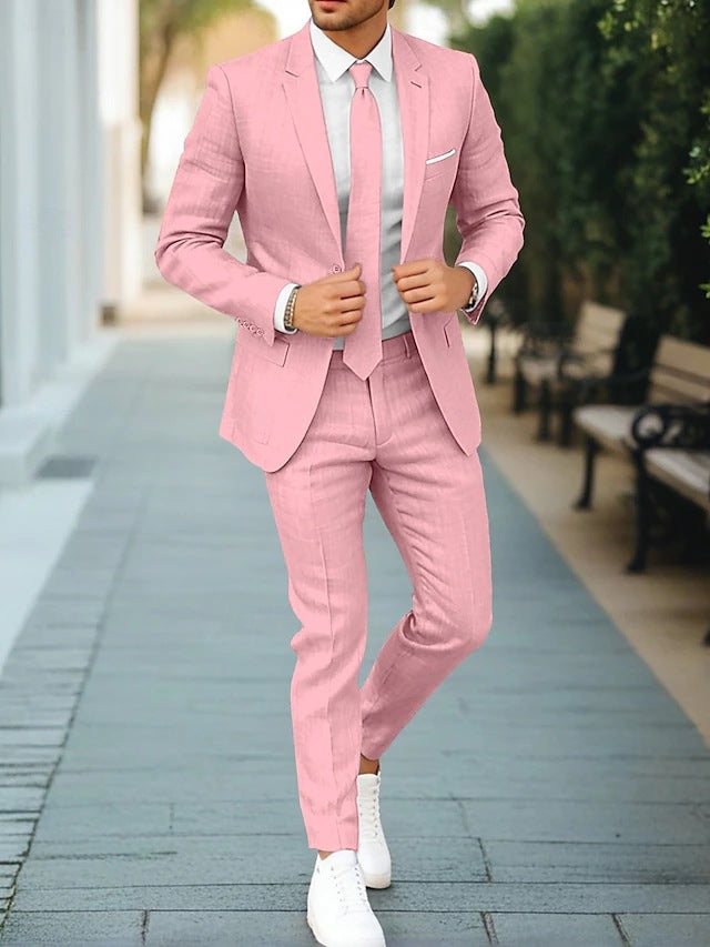 Herren Zweiteiler – Leichter maßgeschneiderter Blazer und Hose für den Sommer
