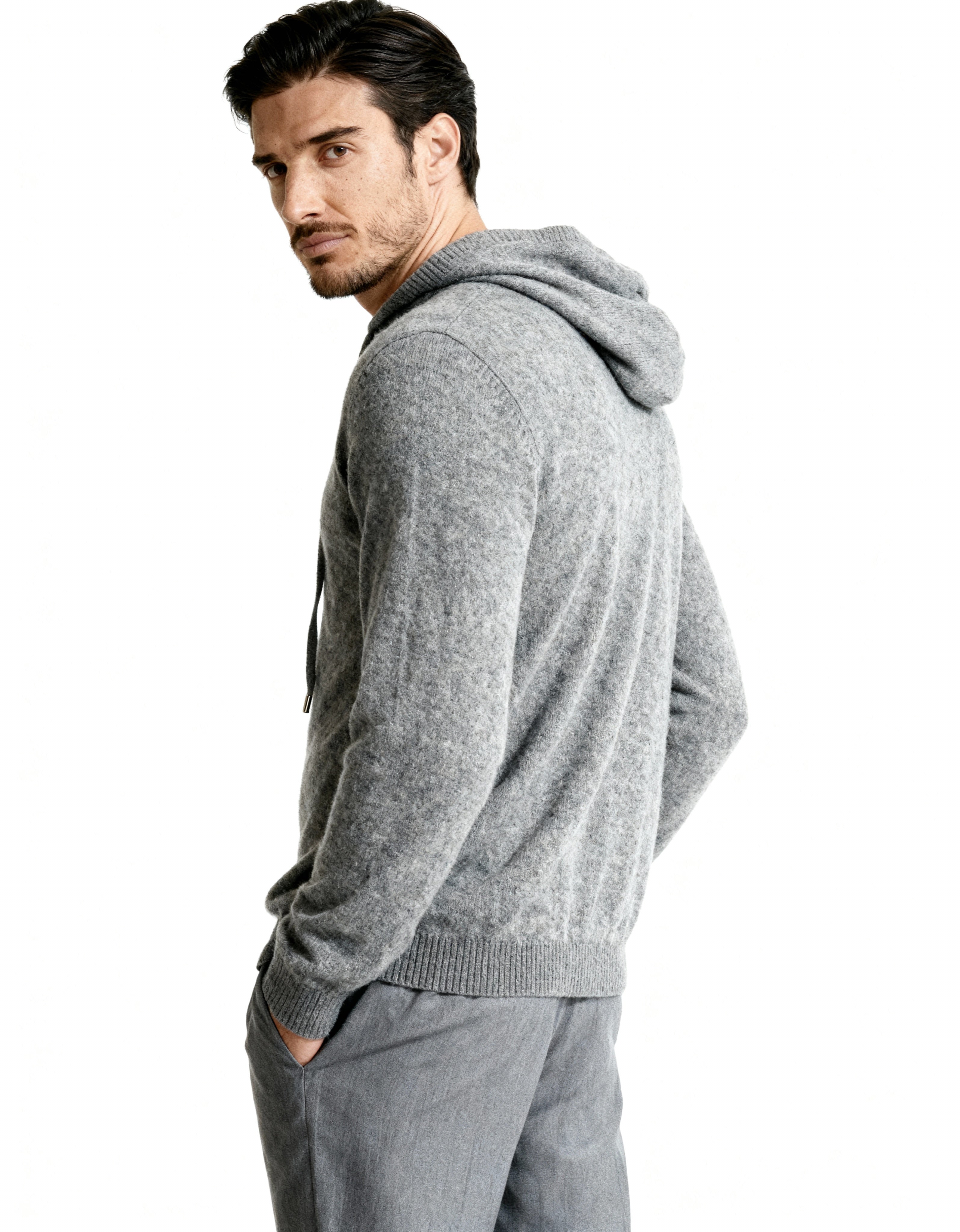 Sweat à capuche 100 % cachemire