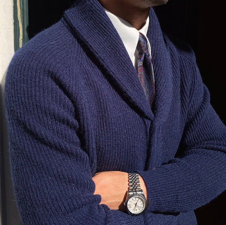 Bond Street Strickjacke mit Schalkragen