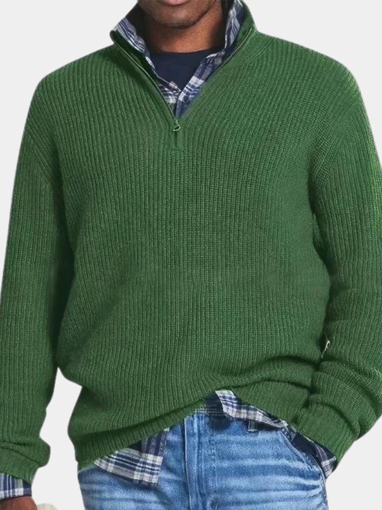 Pull classique à quart de fermeture éclair style Highland