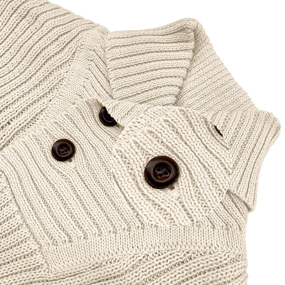 Veneti Tailored Stand-Collar Pullover - Fayymont Co