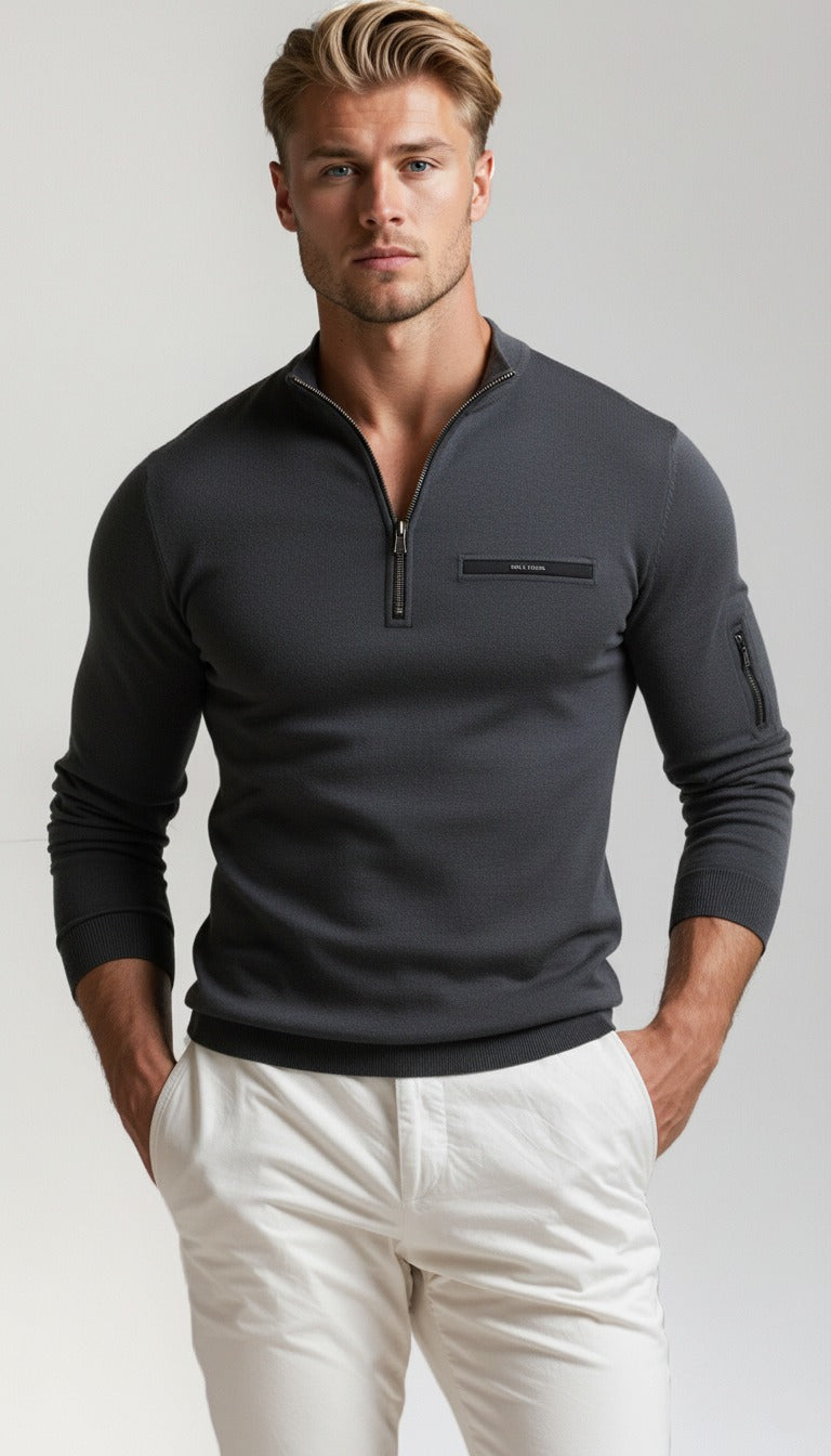 Heritage Merino Viertel-Reißverschluss
