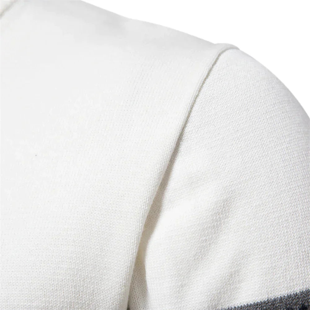 Rudy Retro Pattern Zip Sweater – Men’s Classic Knit Pullover