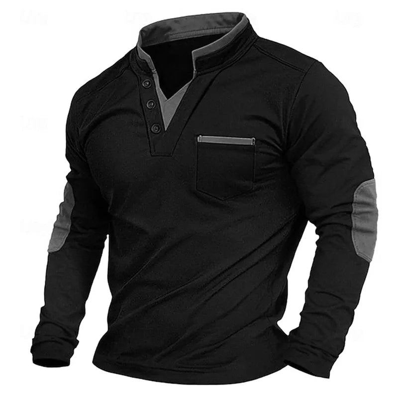 Men’s V-Neck Sweater – Classic Long Sleeve Knit