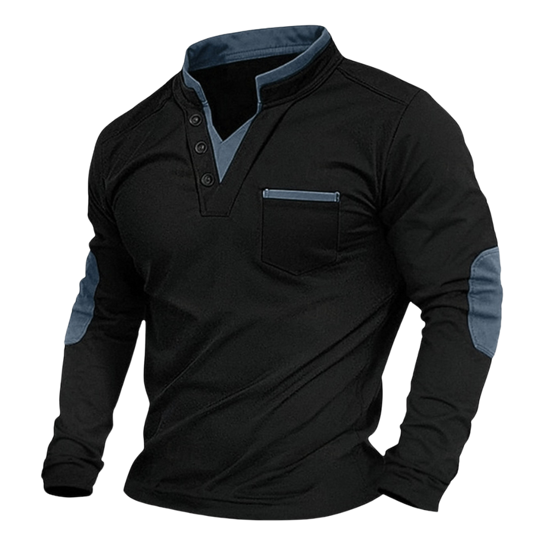 Men’s V-Neck Sweater – Classic Long Sleeve Knit