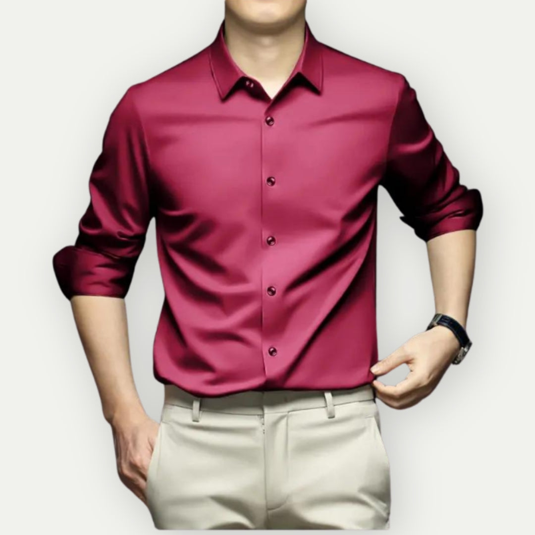 Chemise en popeline infroissable — manches longues