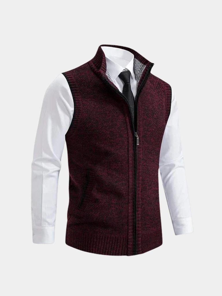 Elegant Full-Zip Sweater Vest - Fayymont
