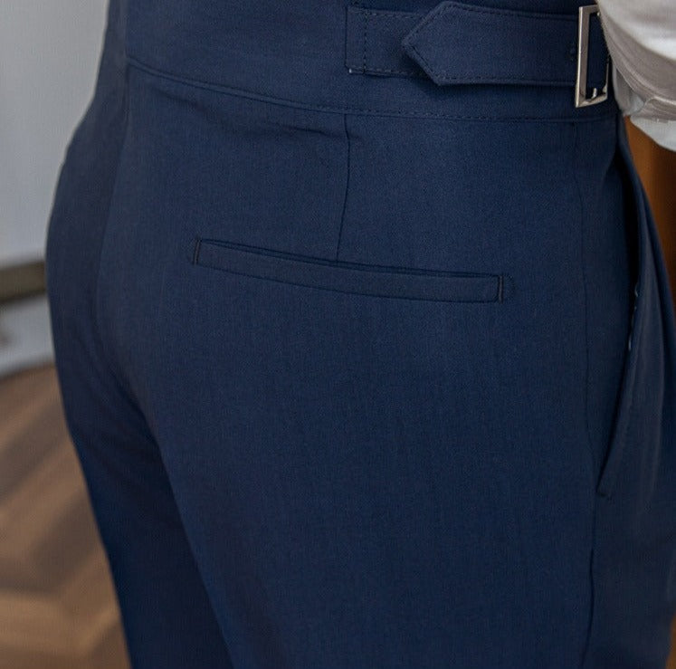 Capri Gurkha plissierte gerade geschnittene Hose
