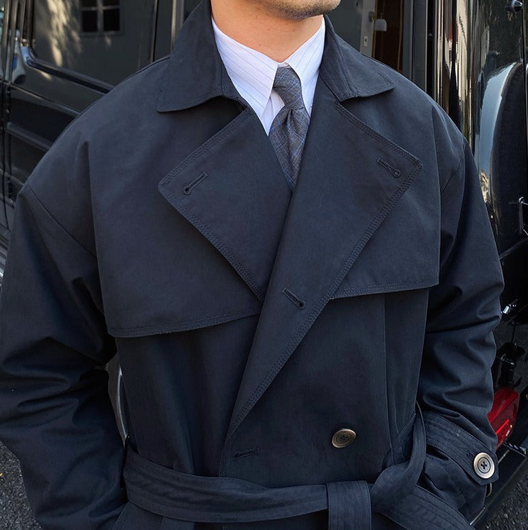 Stockholm Doppelreihiger Trenchcoat mit Gürtel