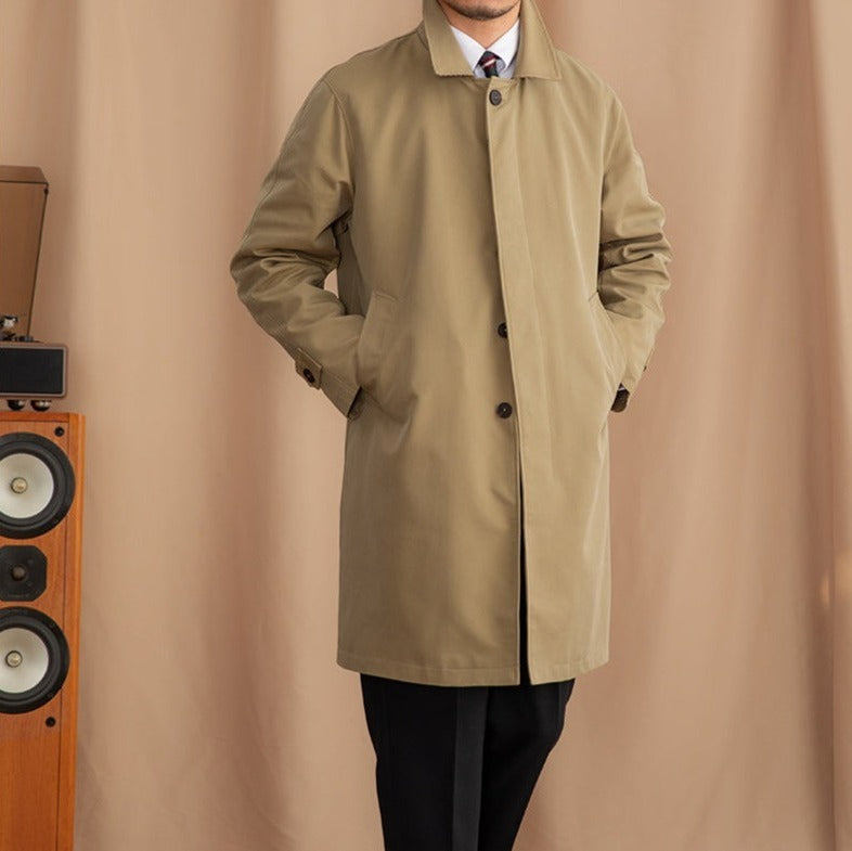 London Stehkragen Baumwollmischung Trenchcoat
