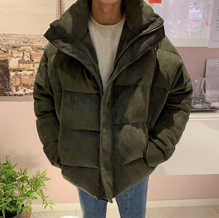 Cord-Pufferjacke