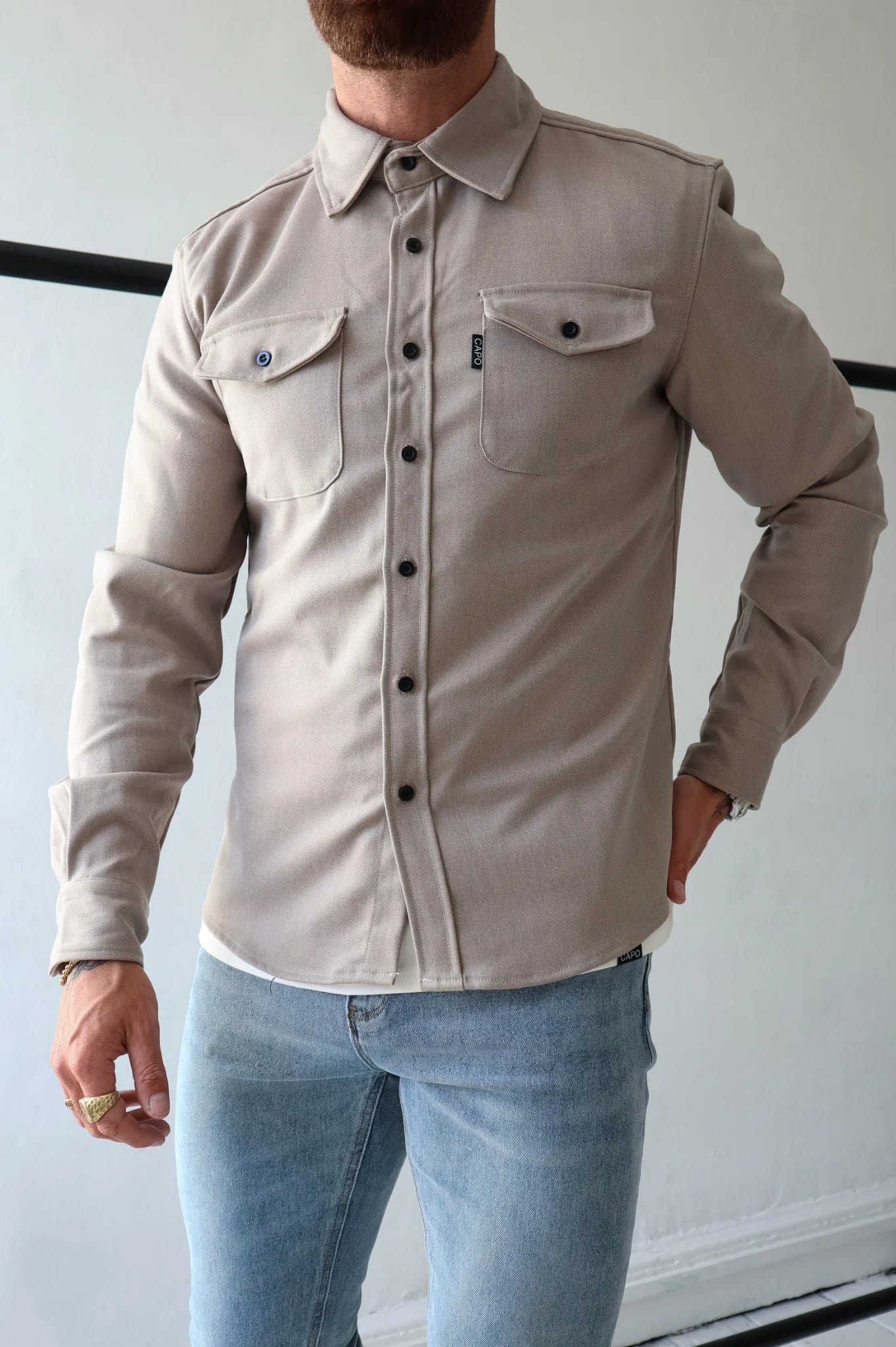 Hafen Twill Überhemd