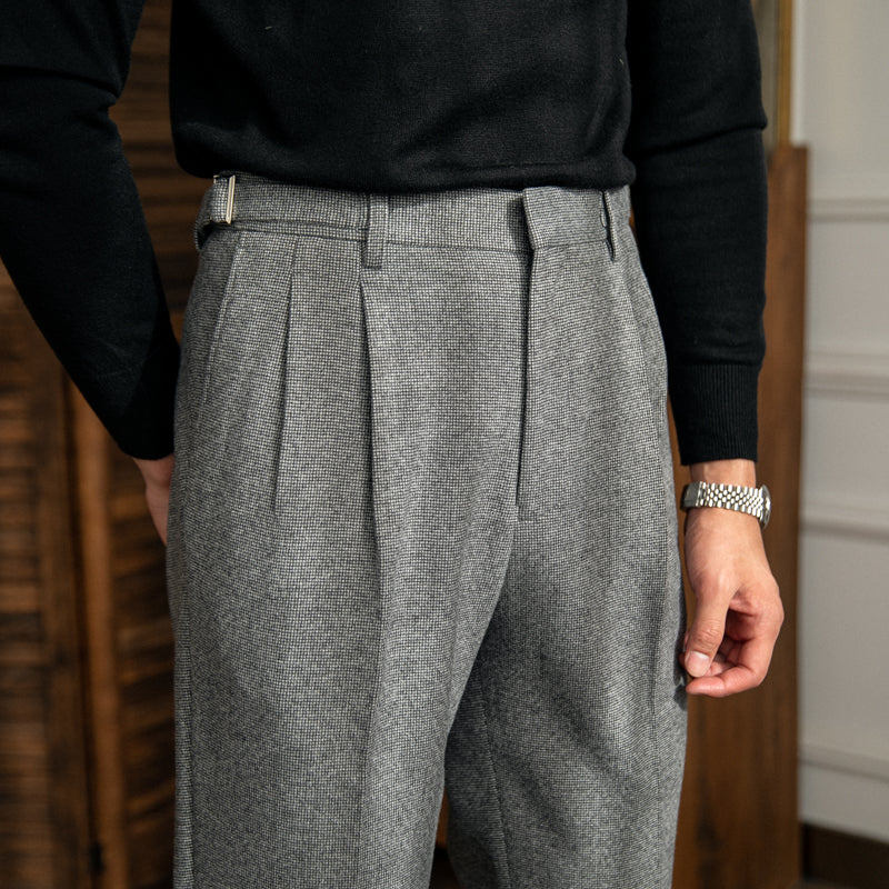 Hahnentritt Edinburgh Gerade Passform Hose