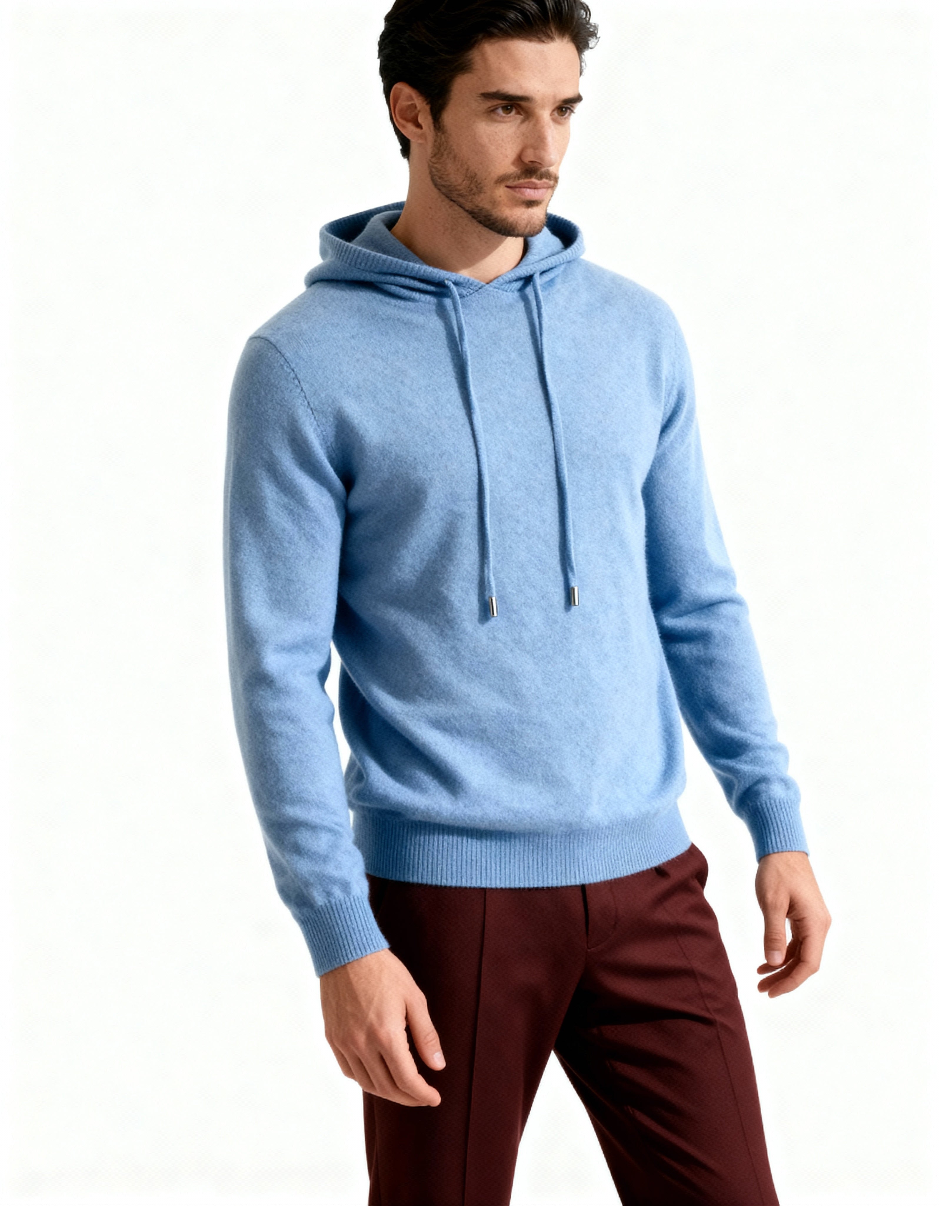 Sweat à capuche 100 % cachemire