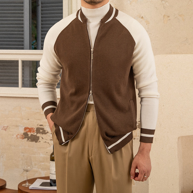 Varsity Slim Fit Wollmischung Baseballjacke
