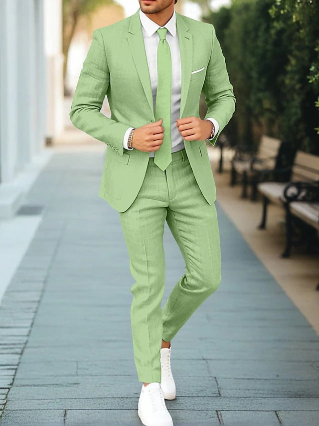 Herren Zweiteiler – Leichter maßgeschneiderter Blazer und Hose für den Sommer