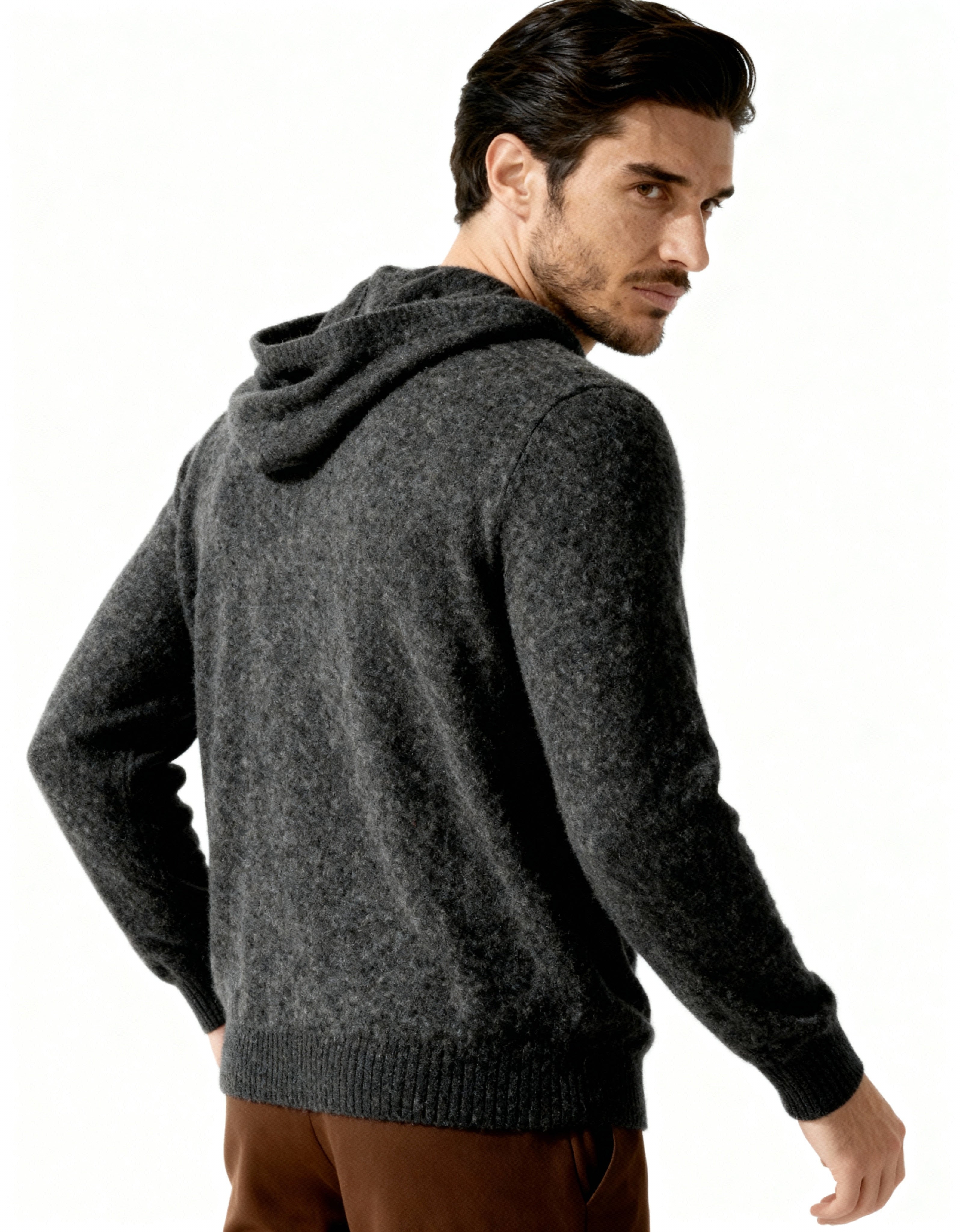 Sweat à capuche 100 % cachemire