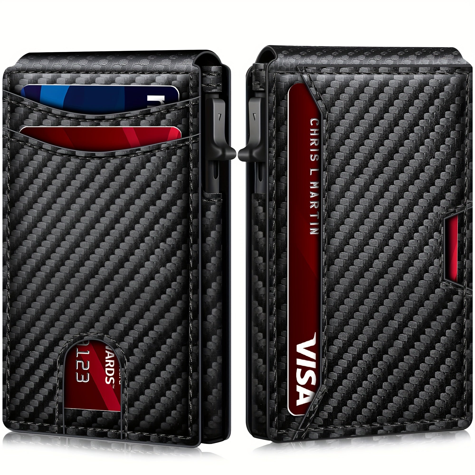 Herren RFID-blockierende Bifold-Geldbörse mit Pop-up-Karte | KOSTENLOSE Überraschungsgeschenk