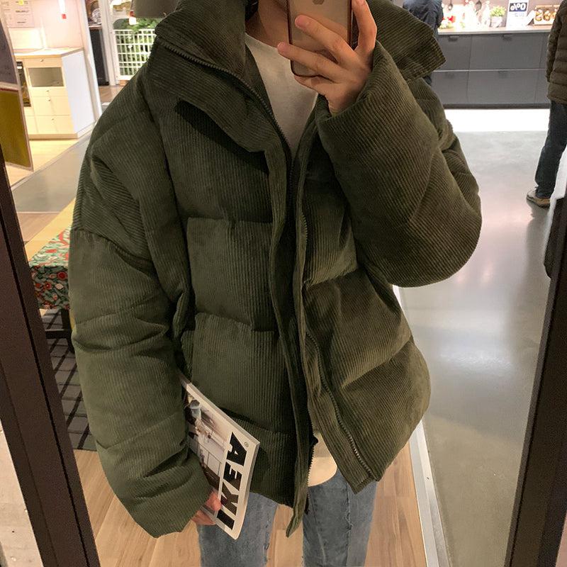 Cord-Pufferjacke