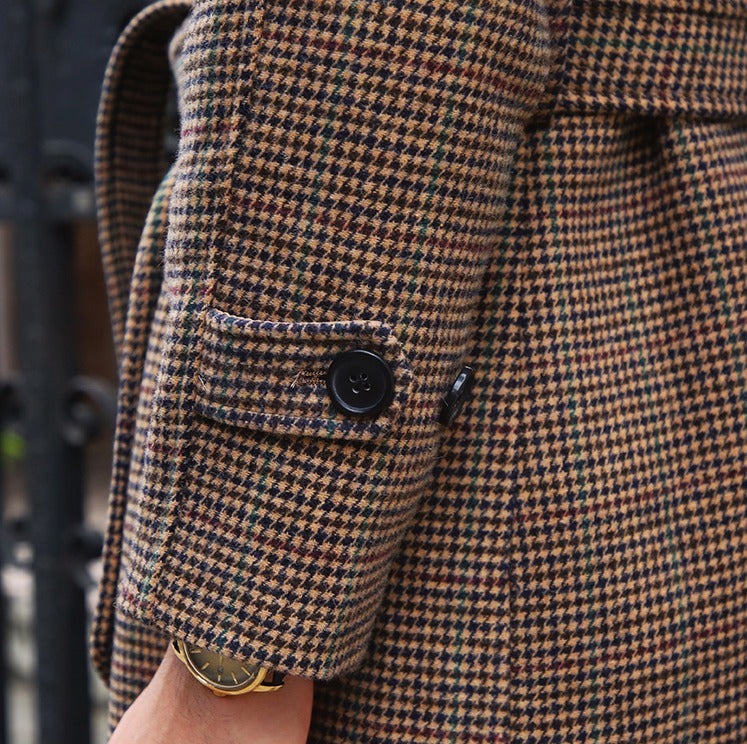 Manteau en laine à chevrons Soho Farm ceinturé