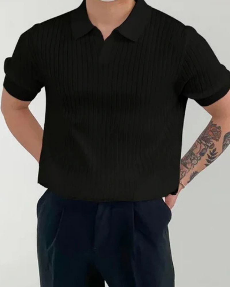 Pisa geripptes Baumwoll-Polo