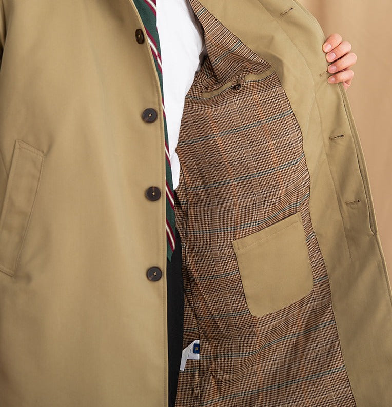 London Stehkragen Baumwollmischung Trenchcoat