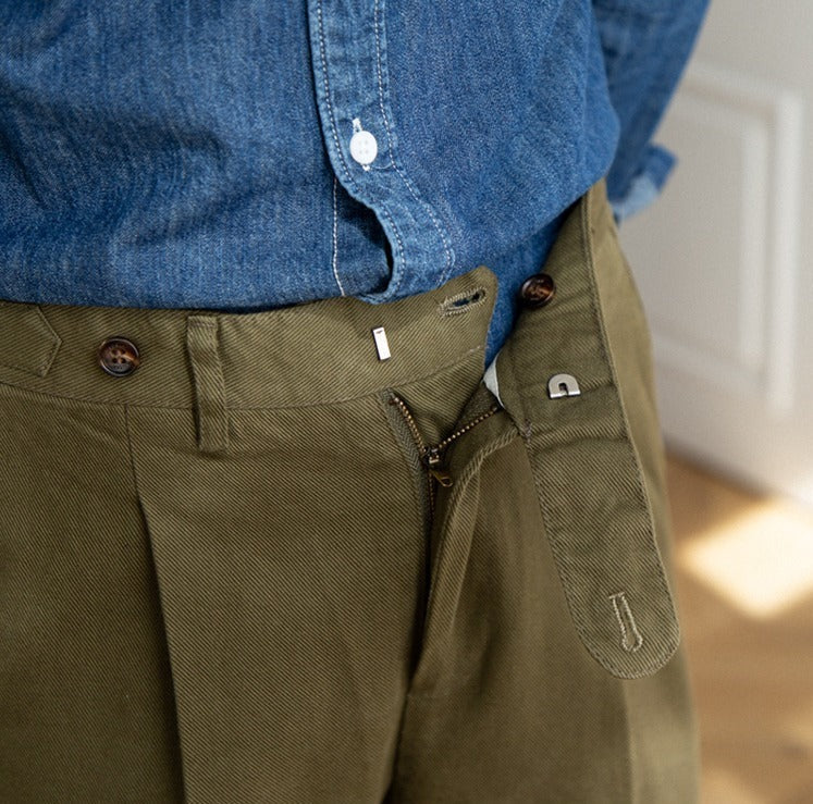 Baumwoll-Twill Antibes Gerade Passform Hose