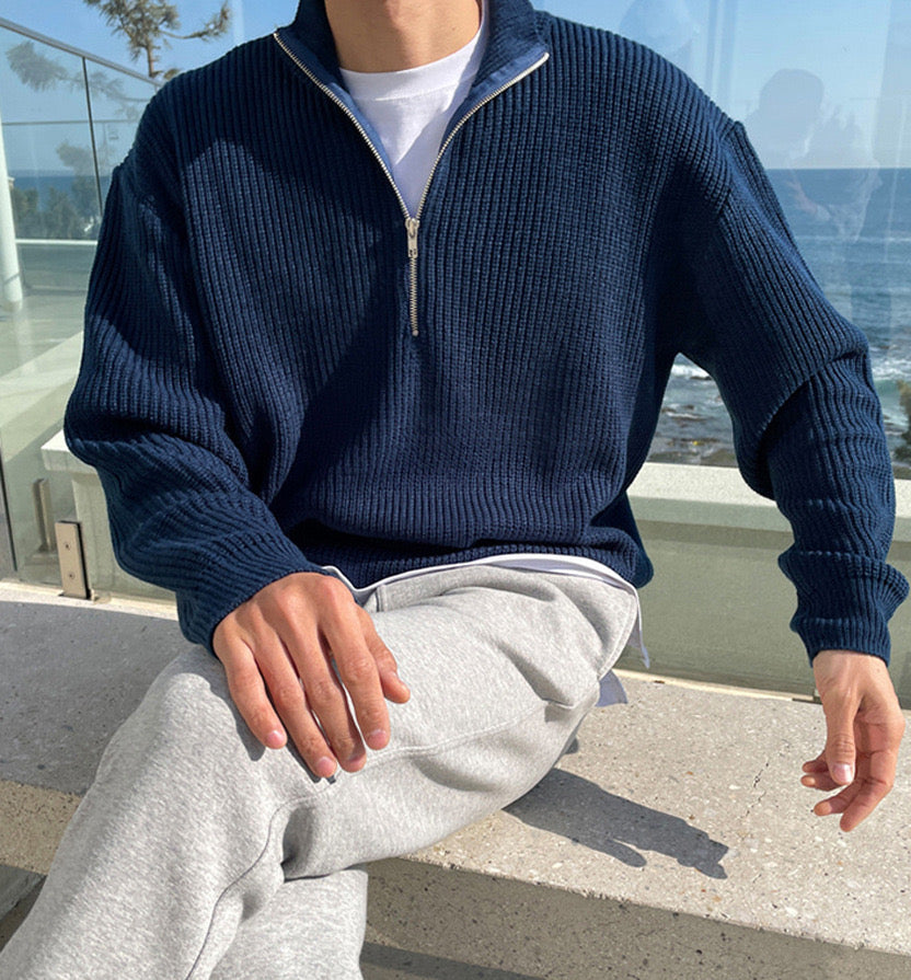 Jeonju Halb-Reißverschluss Pullover