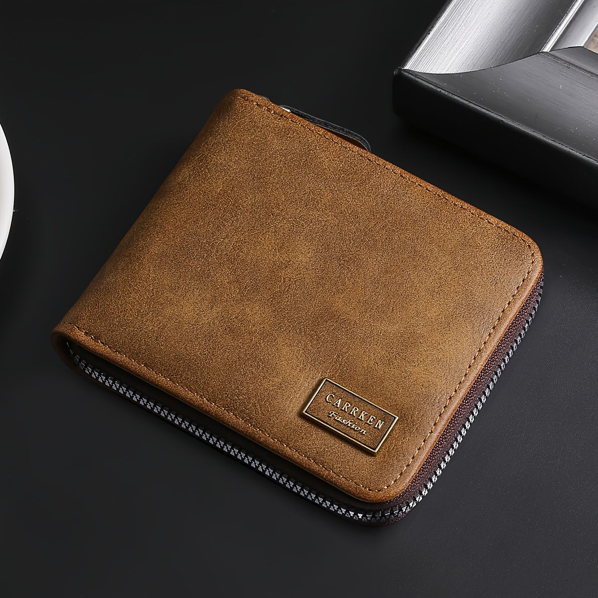 Herren Kompakte Reißverschluss Brieftasche – Schlank. Sicher. Taschenbereit.