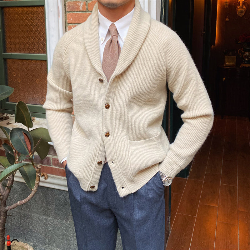 Bond Street Strickjacke mit Schalkragen