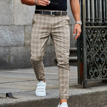 Ampezzo Plaid Loose Pencil Pants