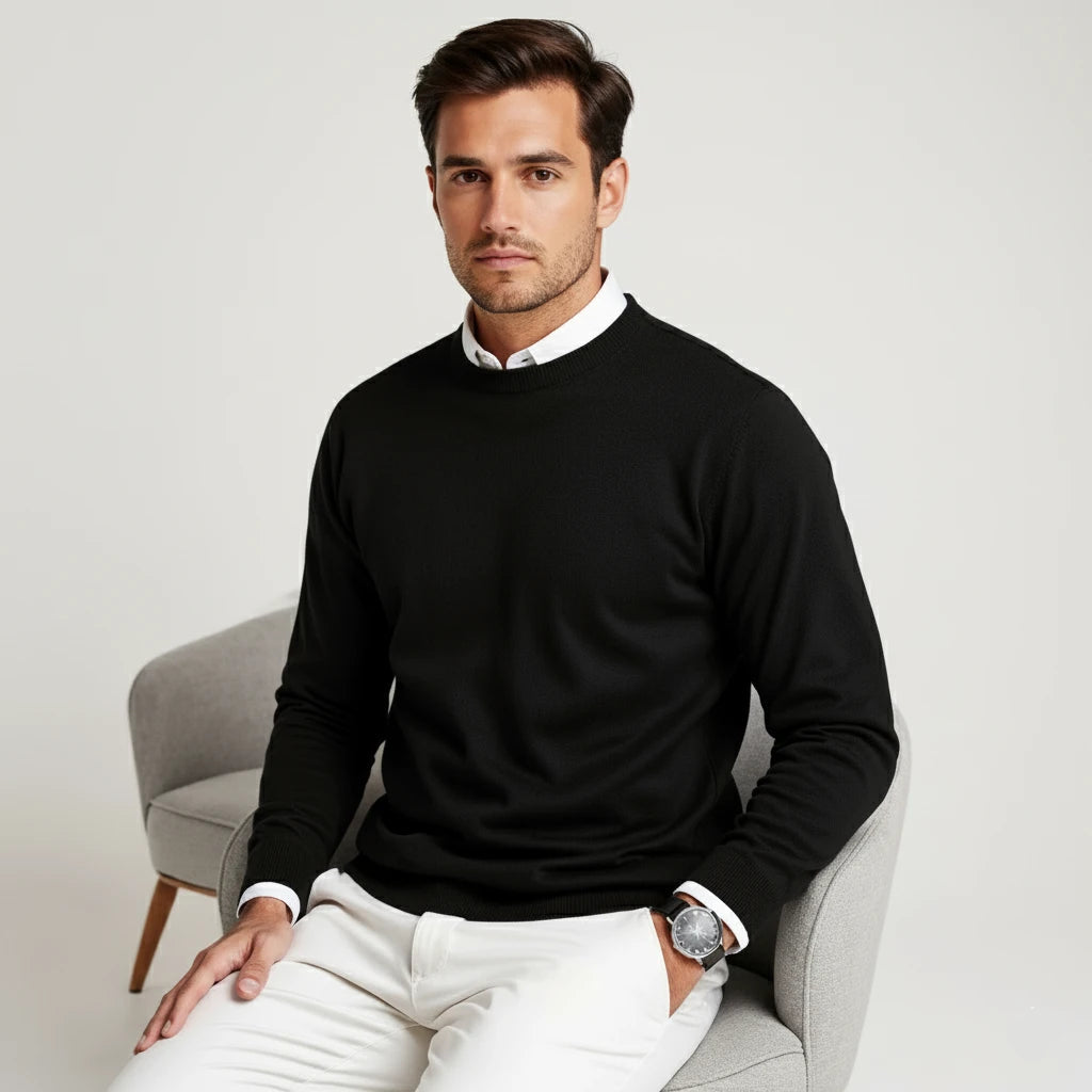 Pull décontracté à col rond pour homme au quotidien