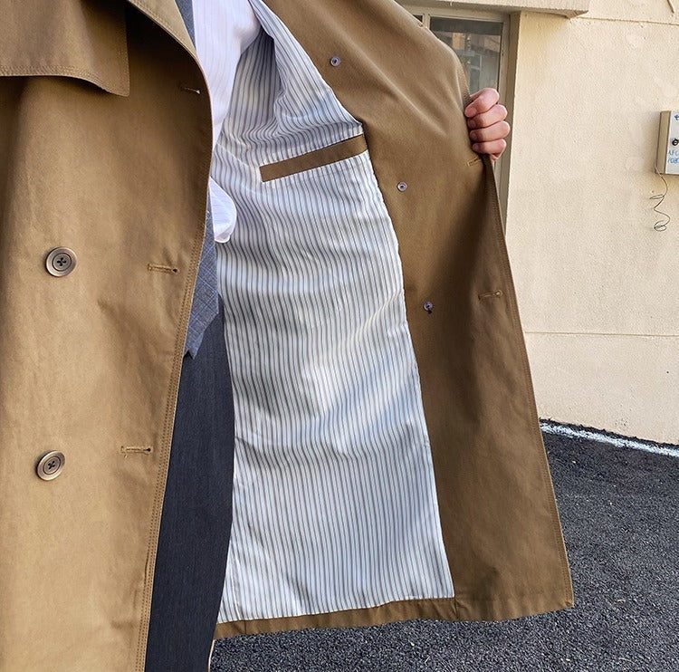 Stockholm Doppelreihiger Trenchcoat mit Gürtel